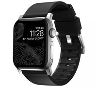 Nomad Bracelet en cuir actif Pro Noir Connectr Argent 42/44/45mm - NM1A41SNW0