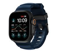 NOMAD Bracelet Sport Rocky Point Atlantic Blue pour Apple Watch - Bracelet Apple Watch 45/49 Mm avec Accastillage en Titane Noir, Robuste Et Aventurier pour Hommes Et Femmes