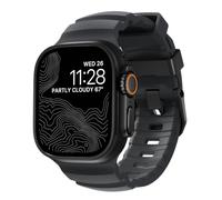 NOMAD Bracelet Sport Rocky Point Dark Storm Gray pour Apple Watch - Bracelet Apple Watch 45/49 Mm avec Accastillage en Titane Noir, Robuste Et Aventurier pour Hommes Et Femmes