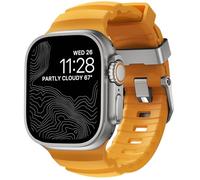 NOMAD Bracelet Sport Rocky Point Sol Jaune pour Apple Watch - Bracelet Apple Watch 45/49 Mm avec Finitions en Titane Naturel, Robuste Et Aventurier pour Hommes Et Femmes