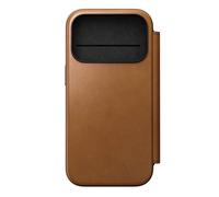 Nomad Goods – Étui portefeuille folio en cuir moderne – iPhone 17 Pro – Beige clair
