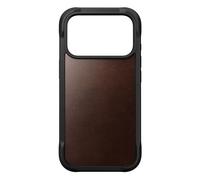 Nomad Goods Coque iPhone 17 Pro MagSafe Cuir Horween Rigide Antichocs Marron foncé