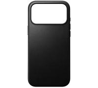 NOMAD Coque en cuir moderne | pour iPhone 17 Pro Max | Coque de protection en polycarbonate et cuir véritable de haute qualité | Compatible MagSafe | Noir Horween