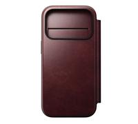 Nomad Étui de style livre folio moderne en cuir Horween avec MagSafe iPhone 17 Pro Burgundy