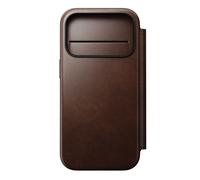 Nomad Nomad Étui de style livre folio moderne en cuir Horween avec MagSafe iPhone 17 Pro Rustic Brown Marron