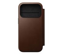 Etui Portefeuille pour iPhone 17 Pro MagSafe en Cuir Série Modern Marron