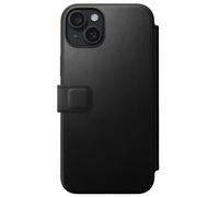 Nomad, étui folio pour iPhone 15 Plus Magsafe avec porte-carte en cuir moderne, noir