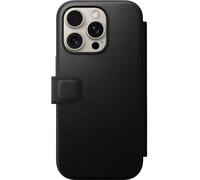 Nomad, étui MagSafe pour iPhone 16 Pro Folio Porte-cartes moderne en cuir résistant aux rayures, noir