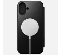 NOMAD - Étui portefeuille en cuir moderne - iPhone 16 Plus | Cuir noir