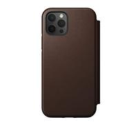 NOMAD Étui Portefeuille Robuste pour iPhone 12 Pro - Compatible avec MagSafe, Protection Contre Les Chutes de 3 m, Cuir Horween - Marron Rustique