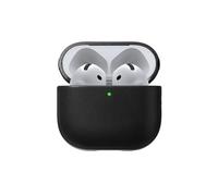 Nomad Étui pour Airpods 4 en cuir nomade noir, compatible avec les AirPods 4, compatible avec les chargeurs Qi et MagSafe