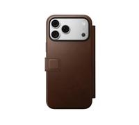 Etui Portefeuille iPhone 18 Pro Max Cuir MagSafe Qi2 Antichoc Marron foncé