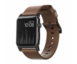 Nomad Modern Bracelet en cuir Apple Watch 42mm / 44mm / 45mm / 49mm Noir - NM1A4RBM00