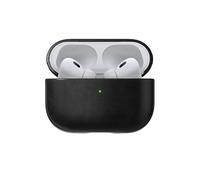 Coque pour Airpods Pro 2 Modern Leather Robuste avec Point d'Attache Noir