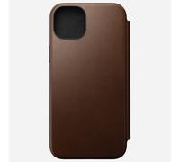 Nomad Modern Leather Folio coque de protection pour téléphones portables 17 cm (6.7 ) Marron Apple (brand) iPhone 15 Plus