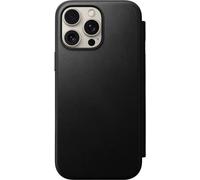 Etui Nomad Folio Modern Cuir Noir Iphone 16 Pro Compatible Magsafe