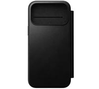 NOMAD Modern Leather Folio | pour iPhone 17 Pro Max | Étui de protection en polycarbonate et revêtement en cuir véritable de qualité supérieure | Compatible MagSafe | Noir