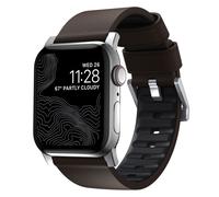 Nomad Nomad Bracelet Active Pro Watch Series 1 t/m 11 / SE / Ultra (44/45/46/49 mm) Brown / Silver Brun foncé