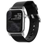 Nomad Nomad Bracelet moderne en cuir pour Watch | 44/45/46/49 mm Black / Silver Noir