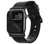 Nomad Nomad Bracelet moderne en cuir Watch Series 1 t/m 11 / SE / Ultra (44/45/46/49 mm) Noir Noir