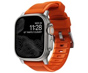 Nomad Nomad Bracelet robuste FKM Watch | 44/45/46/49 mm Argent / Orange Orange