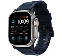 Nomad Nomad Bracelet robuste FKM Watch Series 1 t/m 11 / SE / Ultra (44/45/46/49 mm) Noir / Bleu Bleu