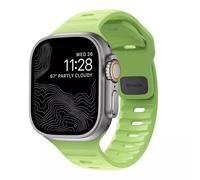 Nomad Nomad Bracelet Sport FKM Watch Series 1 t/m 11 / SE / Ultra (44/45/46/49 mm) Glow Green Vert clair