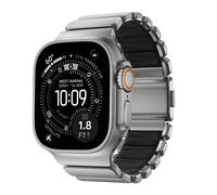 Nomad Nomad Bracelet Stratos Watch Series 1 11 / SE / Ultra (44/45/46/49 mm) Black / Natural Titanium Argent