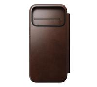 Nomad Nomad Étui de style livre folio moderne en cuir Horween avec MagSafe iPhone 17 Pro Max Rustic Brown Marron