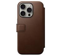 Nomad Nomad Étui de télephone portefeuille Modern Leather Folio iPhone 15 Pro Marron Marron