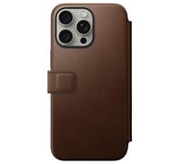 Nomad Nomad Étui de télephone portefeuille Modern Leather Folio iPhone 15 Pro Max Marron Marron