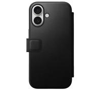 Nomad Nomad Étui de télephone portefeuille Modern Leather Folio iPhone 16 Noir Noir