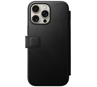 Etui Nomad Folio Modern Cuir Noir Iphone 16 Pro Compatible Magsafe