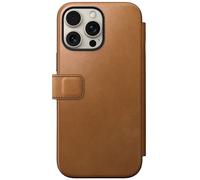 Nomad Nomad Étui de télephone portefeuille Modern Leather Folio pour iPhone 16 Pro Max English Tan Marron