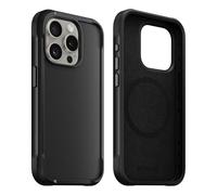 NOMAD Rugged Case | Coque de Protection pour iPhone 15 Pro | en Polycarbonate avec Pare-Chocs en TPU | Dos en Pet Mat | Compatible MagSafe | Shadow