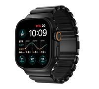 NOMAD Stratos Bracelet I pour Apple Watch 42/44/45/46/49 mm I Design hybride, verschiedene größen, FKM, Titane