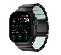 Nomad Stratos Titanium Strap Apple Watch 44mm / 45mm / 46mm / 49mm Black / Icy Blue Glow - NM009896858