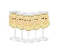 NOMADE - Pack de 6 Verres de Vin Blanc Prêts à Boire | 6 x 18,7 cl | Vin Français Chardonnay | Format Individuel Recyclable & Incassable avec Pied Amovible - Idéal Pique-Nique & Apéritif (Vin Blanc)