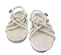 Nomadic State of Mind Sandales JC en corde pour homme et femme, unisexe, faites à la main, chaussures Jésus, sandales en paille, os, 8-8.5 Women/6-6.5 Men