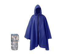 Nomadnia Poncho de pluie adulte grande taille avec capuche et fermeture éclair, poncho para lluvia, poncho tactique adulte pour camping, randonnée, bleu, XL/3XL