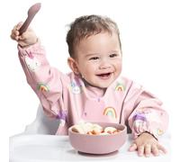 Nombear Bavoir Manches Longues pour Bebe - Bavoirs Bebe Imperméable, Tablier Bebe pour Manger, Tablier Enfant Repas, Bavoir DME, Blouse Bebe Repas