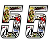 Nombre de Course 5 Sticker Bomb, Fin, 10 x 7,5 (Lot de 2)