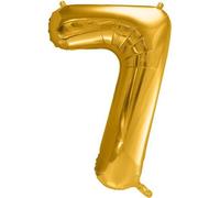 Nombre d'or ''7'' - 86cm Ballon Géant en Feuille pour les Anniversaires et les Fêtes ! Parfait pour toutes les occasions et pour rendre votre journée inoubliable !