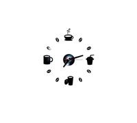 Nombres 3D Diy Romain Mur Acrylique Miroir Autocollant Horloge Décoration Intérieure Stickers Mural Noir PL596