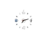 Nombres 3D Diy Romain Mur Acrylique Miroir Autocollant Horloge Décoration Intérieure Stickers Mural Argent PL598