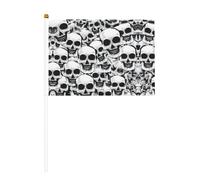 Nombreux mini drapeaux mexicains en forme de tête de mort pour jeux sportifs et festivals, décoration de défilé 14 x 20,8 cm