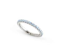 Nomination silver ring with light blue zircons 149700/019/005