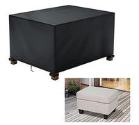 Nomiou Housse de Protection carrée imperméable et indéchirable en Tissu Oxford 600D avec Boucle et Bande réfléchissante, pour Meubles de Salle à Manger, Tables Basses, chaises (87 x 61 x 43 cm)