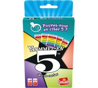 Nommez-En 5 - Jeu De Cartes De Trivia Pour Tous - Jeu De Société De Rapidité Et De Connaissance - Facile À Emporter - A Partir De 12 Ans - 2 Joueurs Et Plus[Z257]