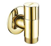 nomona Vanne d'appareil avec clapet anti-refoulement pour machines à laver, vanne d'angle en laiton massif pour lave-vaisselle, raccord d'eau mâle G1/2" vers mâle G3/4" (doré brossé)